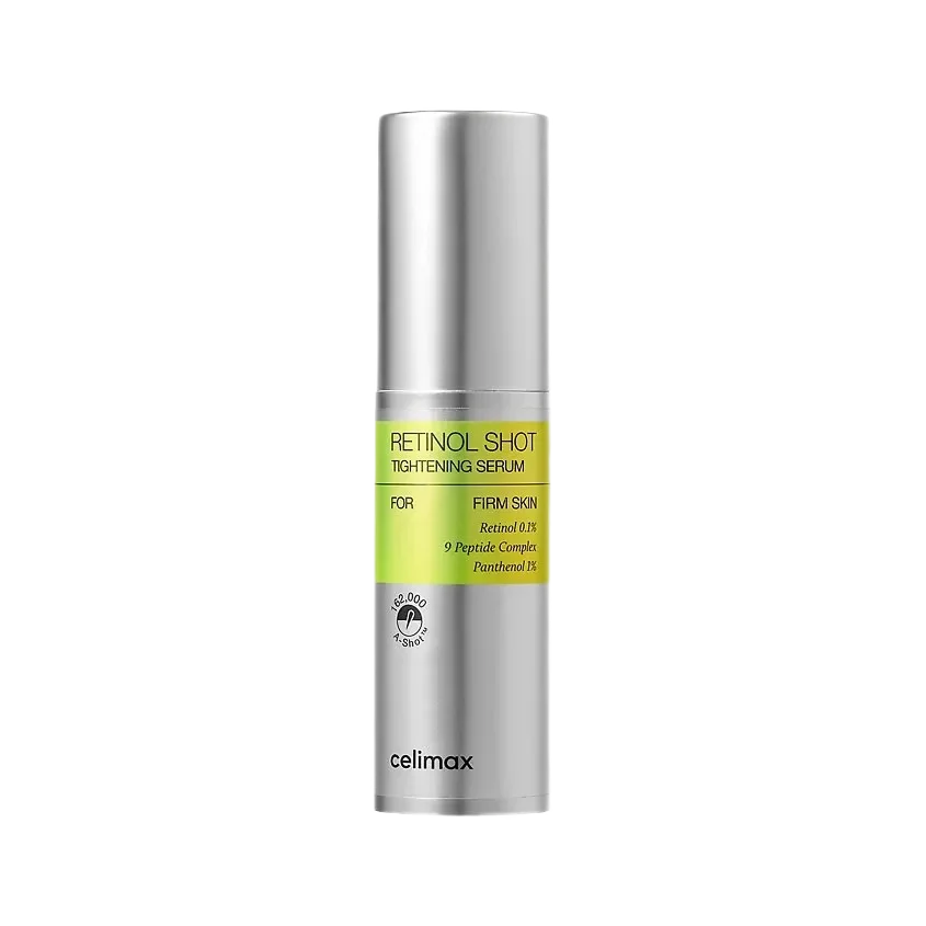 Celimax Retinol Shot Tightening Serum — Укрепляющая лифтинг-сыворотка для лица с ретинолом и пептидами.