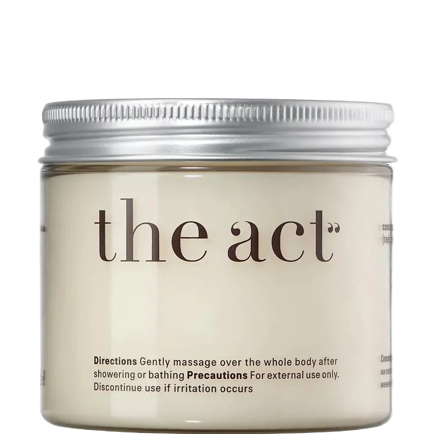 The Act Coconut Body Butter — Питательный и увлажняющий твердый крем-баттер для тела с ароматом кокоса.